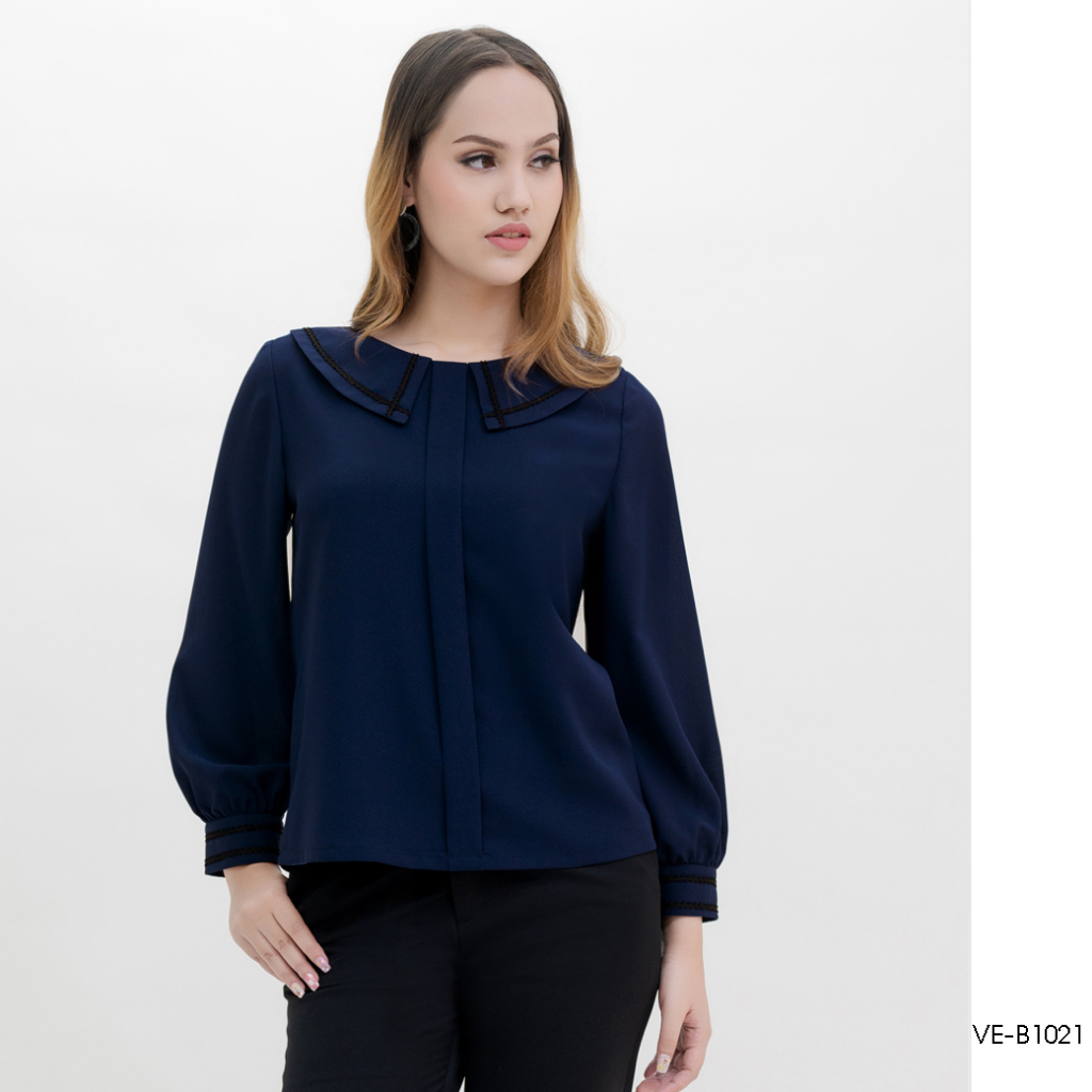 amila-blouse-ve-b1021-by-veroniqa-ชิฟฟอนชีราเม้นท์-แขนยาว-igpu23-2