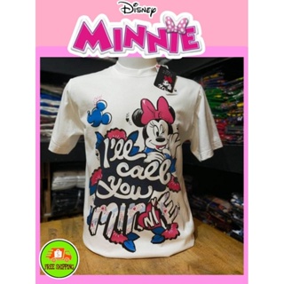 เสื้อDisney ลาย Minnie mouse สีขาว (MK-032)