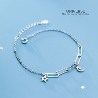 s925 Universe bracelet สร้อยข้อมือเงินแท้ Wishes for you สวยเท่ สะดุดตา  ใส่สบาย เป็นมิตรกับผิว