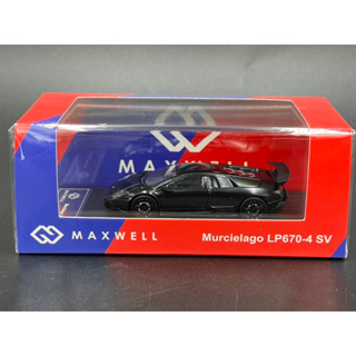 MaxWell 1/64 Lamborghini LP670-4SV Matte black