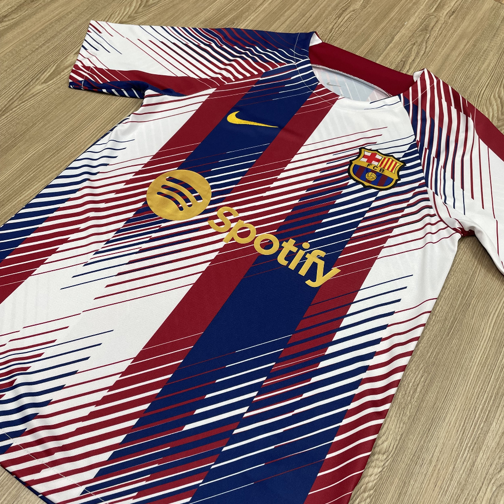 เสื้อบอล-barcelon-บาซ่า-2023-2024ใหม่ล่าสุดเนื้อผ้าโพลีเอสเตอร์-เกรดแฟนบอล-aaa