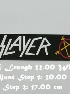 สร้อยข้อมือยาง Slayer กําไลยางซิลิโคน แฟชั่น วงดนตรี กันน้ำ  silicone rubber wristband bracelet