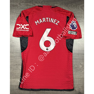 เสื้อฟุตบอล เกรด player แมนยู Home เหย้า 2023/24 อาร์ม EPL เบอร์ชื่อ 6 MARTINEZ