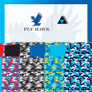 เสื้อฟุตบอลคอกลมลายพราง เสื้อฟุตบอลฟลายฮ็อค FLY HAWK รุ่น A924 ของแท้ 100%