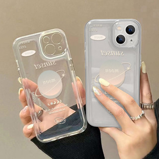 TPU พระจันทร์ตก เคสสำหรับไอโฟน 11 เคสใส เคสมือถือสุดฮิตใน Case For iPhone XR 7 8Plus 11 15 Pro Max 12 13 14 X XS SE