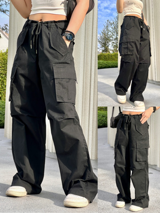 Cargo Pants 01 - กางเกงคาร์โก้ (ดำ/น้ำตาล/เขียว) ล็อตใหม่!! ผ้าใส่สบายขึ้น เชือกอย่างดี |  FAVOR.CO