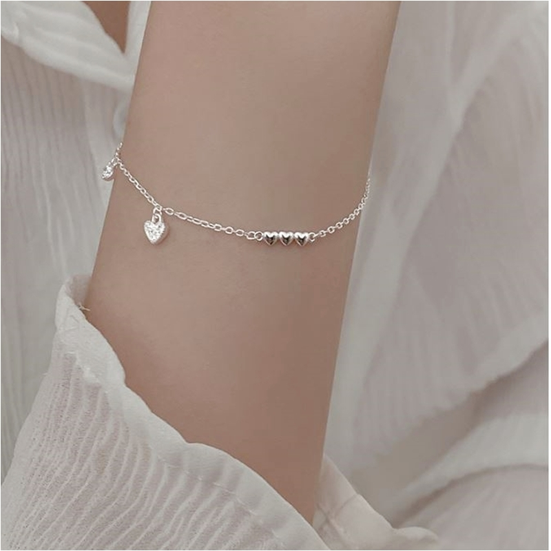 s925-lovely-bracelet-สร้อยข้อมือเงินแท้-หัวใจเปี่ยมรัก-ใส่สบาย-เป็นมิตรกับผิว