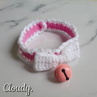 Cloudy PRINCESS ปลอกคอสัตว์เลี้ยง ปลอกคอแมว ปลอกคอสุนัข ปลอกคอไหมพรม โครเชต์