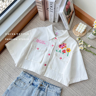 -𝐂𝐡𝐢𝐯𝐚- พร้อมส่ง‼️Camping top | เสื้อสไตล์แคมป์ปิ้งผ้ายีนส์