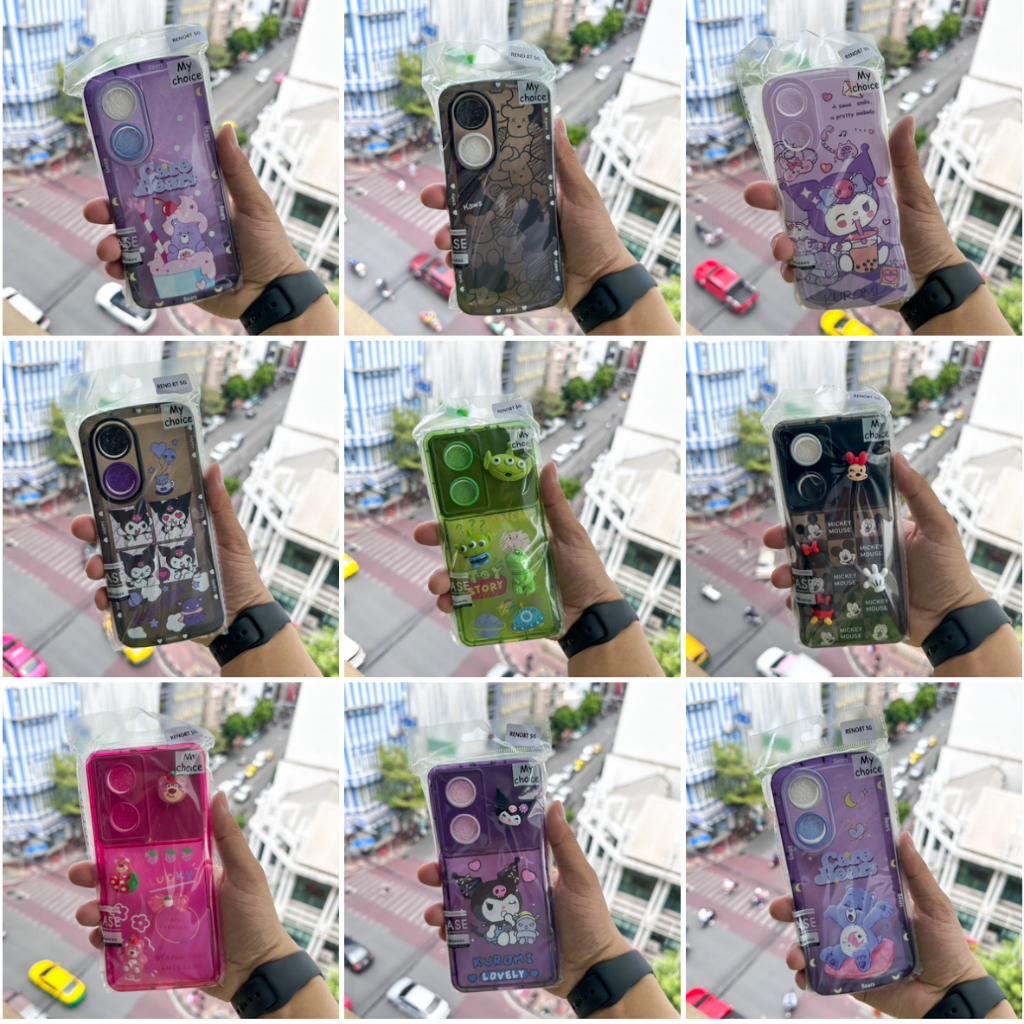 เคสหลังใสขอบกล้องสกรีนลายการ์ตูนสุด-เคสหลังด้านขอบสี-oppo-reno8t-เคสออปโป้-opporeno8t-เคสออปโป้reno8t-ออปโป้reno8t