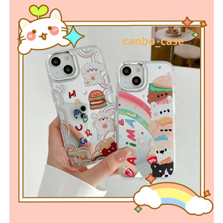 🎁ส่งของขวัญ🎁เคสไอโฟน สำหรับ 11 14 for iPhone Case 13 12 Pro Max แฟชั่น การ์ตูน กระจกเงา กันกระแทก เคสนิ่ม เคสโทรศัพท์