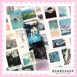 Bowboshop🎀 50ชิ้น/แพ็ค สติกเกอร์สำหรับตกแต่งไดอารี่ DIY 🇹🇭พร้อมส่งจากไทย🇹🇭