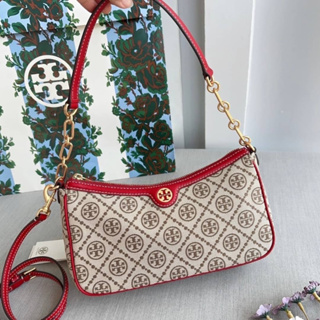 💚แท้💯 พร้อมส่ง💚Tory burch T Monogram Jacquard Studio Shoulder Bag