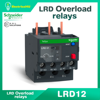 Schneider Electric LRD12 โอเวอร์โหลด รีเลย์ 3P, 5.5-8A Thermal Overload Relays