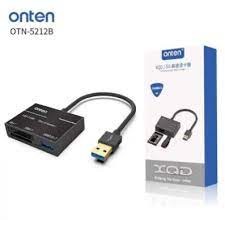 Onten 5212B 3 In 1 Digital Camera SD TF XQD Card Reader Adapter Cable.