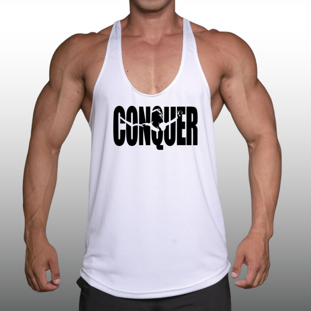 CONQUER เสื้อกล้ามเพาะกายทรงคลาสสิค Bodybuilding Dry Fit Gym Tank Top ...