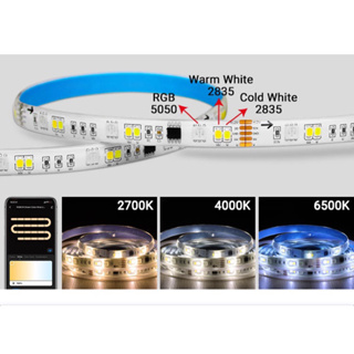 เฉพาะสาย ARGB+CW+WW 12v 5 เมตร กันน้ำ