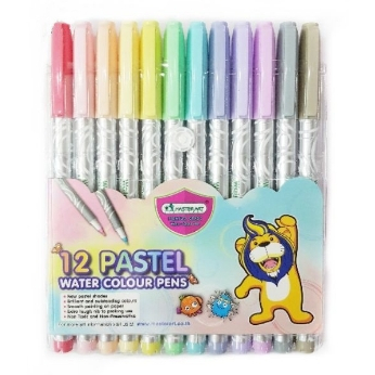 ปากกาเมจิกสีน้ำ-12-สีพาสเทล-master-art-water-colour-pens-12-pastel