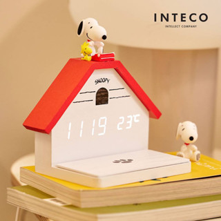 ( พร้อมส่ง ) Snoopy Desk Clock Wireless Charger แท่นชาร์จไร้สายพร้อมนาฬิกาในตัว