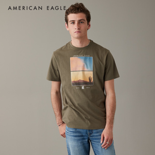 American Eagle Super Soft Logo Graphic T-Shirt เสื้อยืด ผู้ชาย กราฟฟิค (NMTS 017-3094-309)