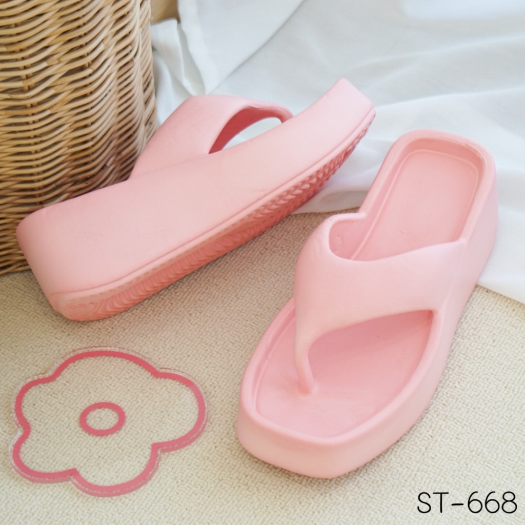 st-668-รองเท้าแตะ-พื้นนุ่มสไตล์เกาหลี-พื้นด้านล่างเป็นกันลื่นในตัวอย่างดี