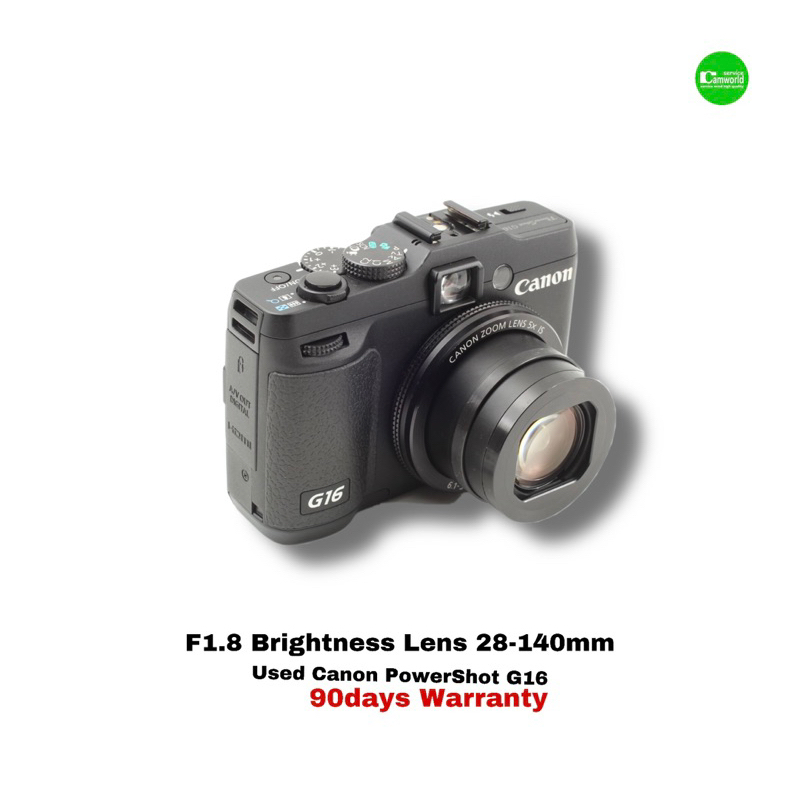 canon-powershot-g16-compact-camera-wifi-12-1mp-full-hd-lens-5x-กล้องคอมแพคโปร-รูรับแสงกว้าง-f1-8-สเปคสูง-มือสองคุณภาพ