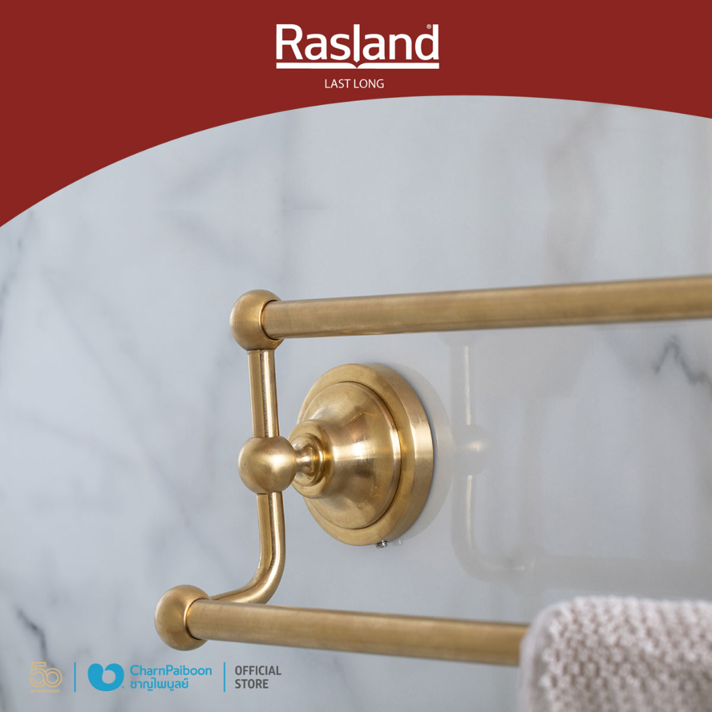 rasland-ราวพาดผ้าคู่-ยาว-60-ซม-matt-gold-ra-9519t01079mag