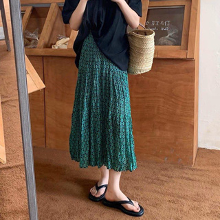 Coco Skirt กระโปรงพีทเขียว(พร้อมส่ง)
