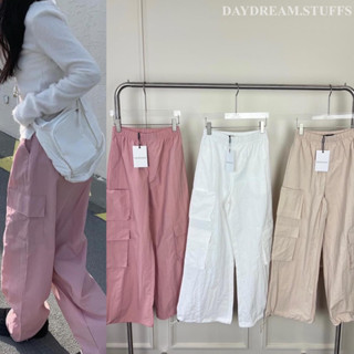 💫พร้อมส่ง💫Seoul nylon cargo pant • กางเกง คาร์โก้ ผ้าร่ม ไนลอน เอวยางยืด ปลายขารูด แต่งกระเป๋า เนื้อผ้าดีมาก ใส่สบายสุดๆ