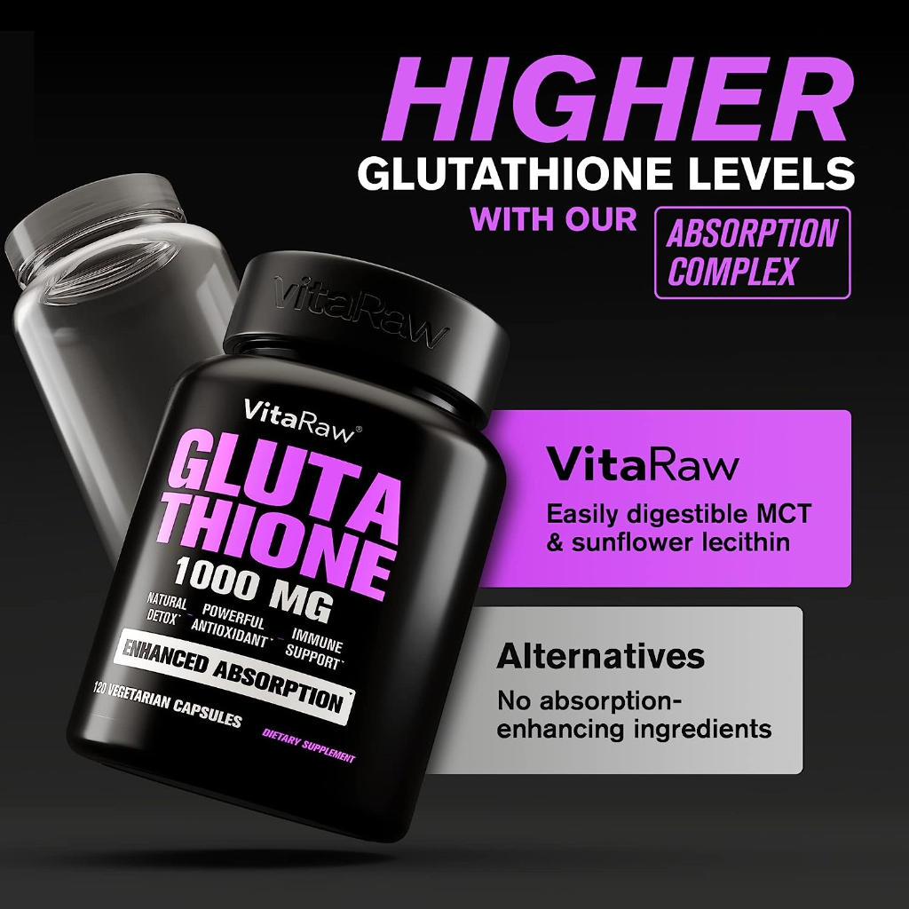 พร้อมส่ง-vitaraw-glutathione-1000-mg-for-immune-support-120-vegetarian-capsules