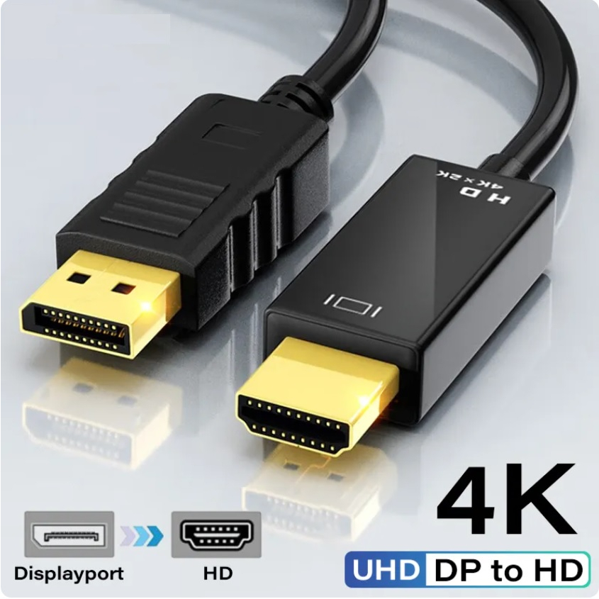 สาย-displayport-to-hdmi-ยาว-1-8m-4k-2k-1080p-video-audio-converter-cable-for-laptop-projector-pc-tv-monitor-ps3