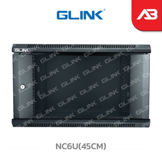 GLINK ตู้แร็ค 6U ขนาด 60x45x37 ซม. ลึก 45 ซม. รุ่น NC6U(45CM) (สีดำ)
