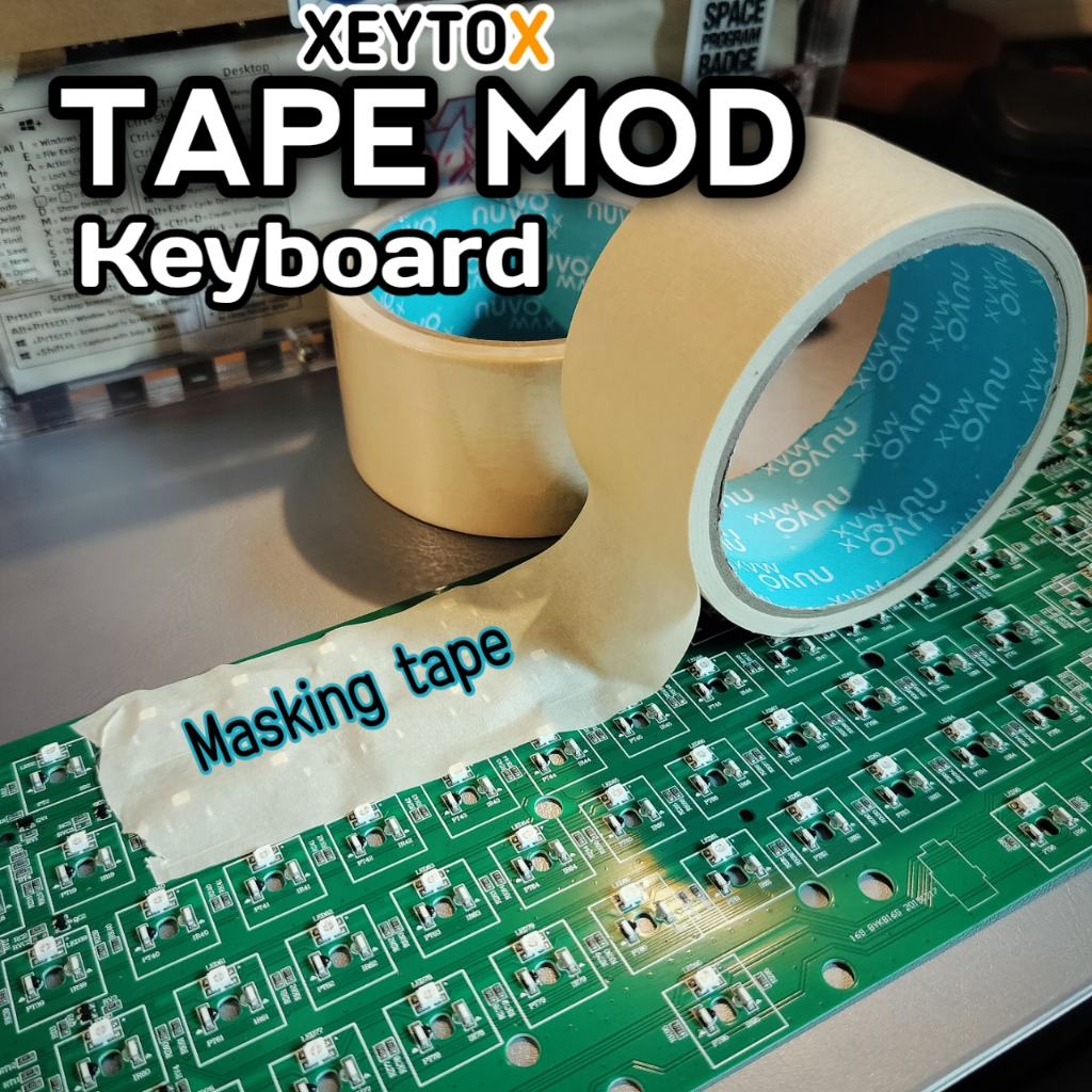 Tape mod [ Masking ] PCB Modifly Keyboard เทปใช้ในการmodคีบอร์ดหลังPCB