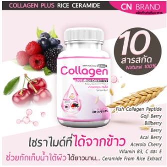 พร้อมส่ง-collagen-plus-rice-ceramide-คอลลาเจน-พลัส-ไรซ์-เซราไมด์-60-แคปซูล
