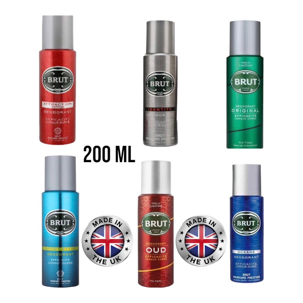 Brut Deodorant Body Spray 200ml. 💯 ORIGINAL Shopee Thailand