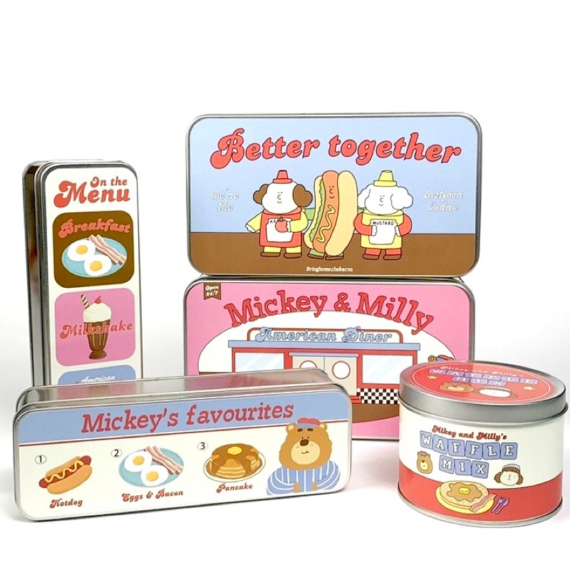 Bringhome Mickey&Milly’s American Diner Box กล่องเหล็กเอนกประสงค์ ...