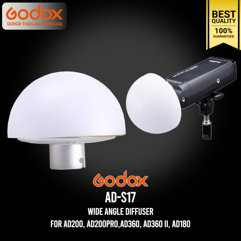 Godox Softbox AD-S17 โดม Diffuser สำหรับ AD200, AD200Pro, AD180,AD360 ...