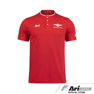 ARI TRUE BANGKOK UNITED 2023/2024 COLLARLESS POLO - RED/WHITE เสื้อโปโล อาริ ทรู แบงค็อก สีแดง