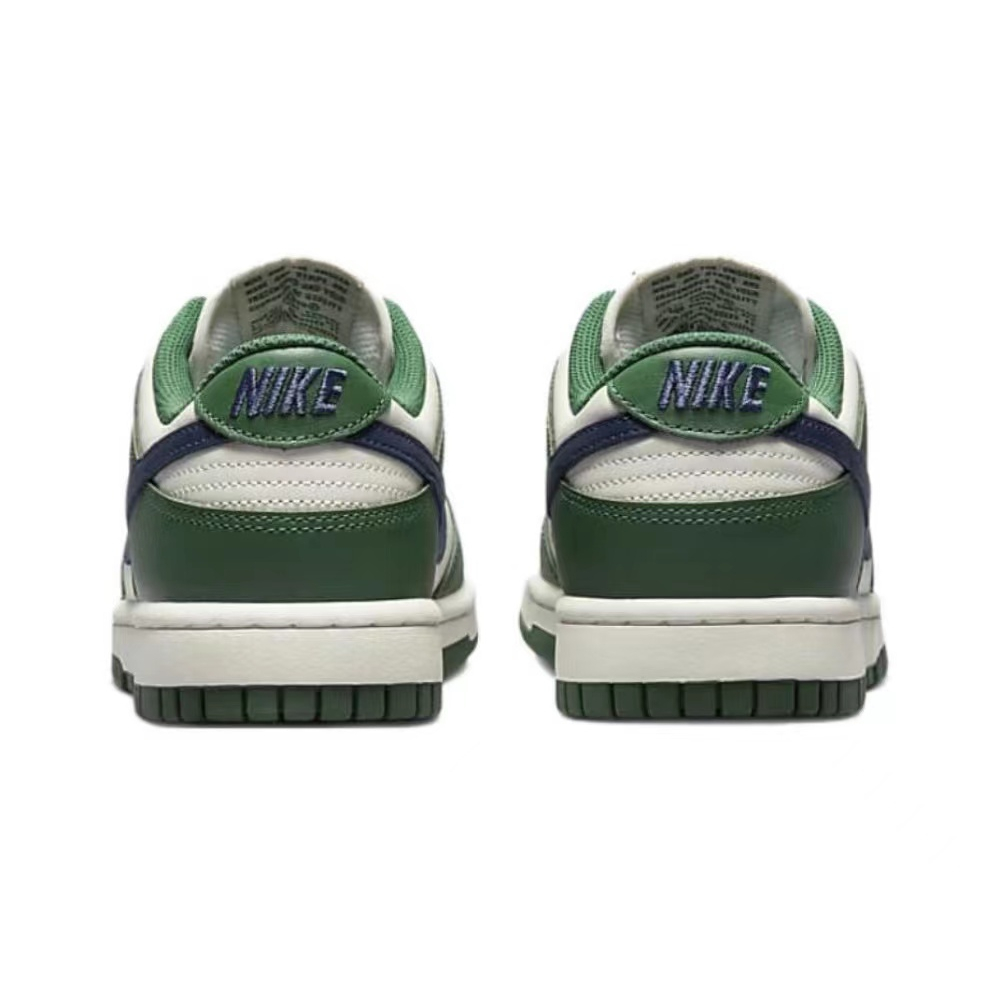 nike-dunk-low-gorge-green-รองเท้าผ้าใบทรงเตี้ยกันลื่นดูดซับแรงกระแทกสวมใส่สีขาวและสีเขียว