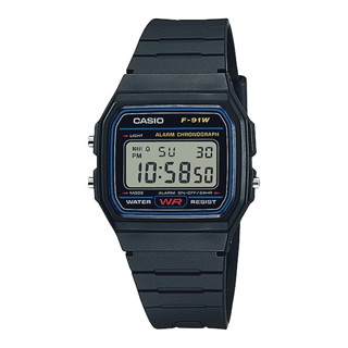 [ของแท้] Casio Casio นาฬิกาข้อมือ รุ่น F-91W-1UR รับประกันศูนย์ CMG 1 ปี