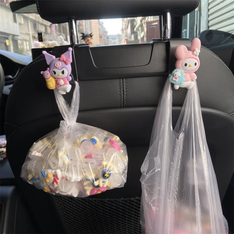 พร้อมส่ง-ราคาถูกทีสุด-ตะขอแขวนของหลังเบาะรถยนต์-sanrio-น่ารักๆ