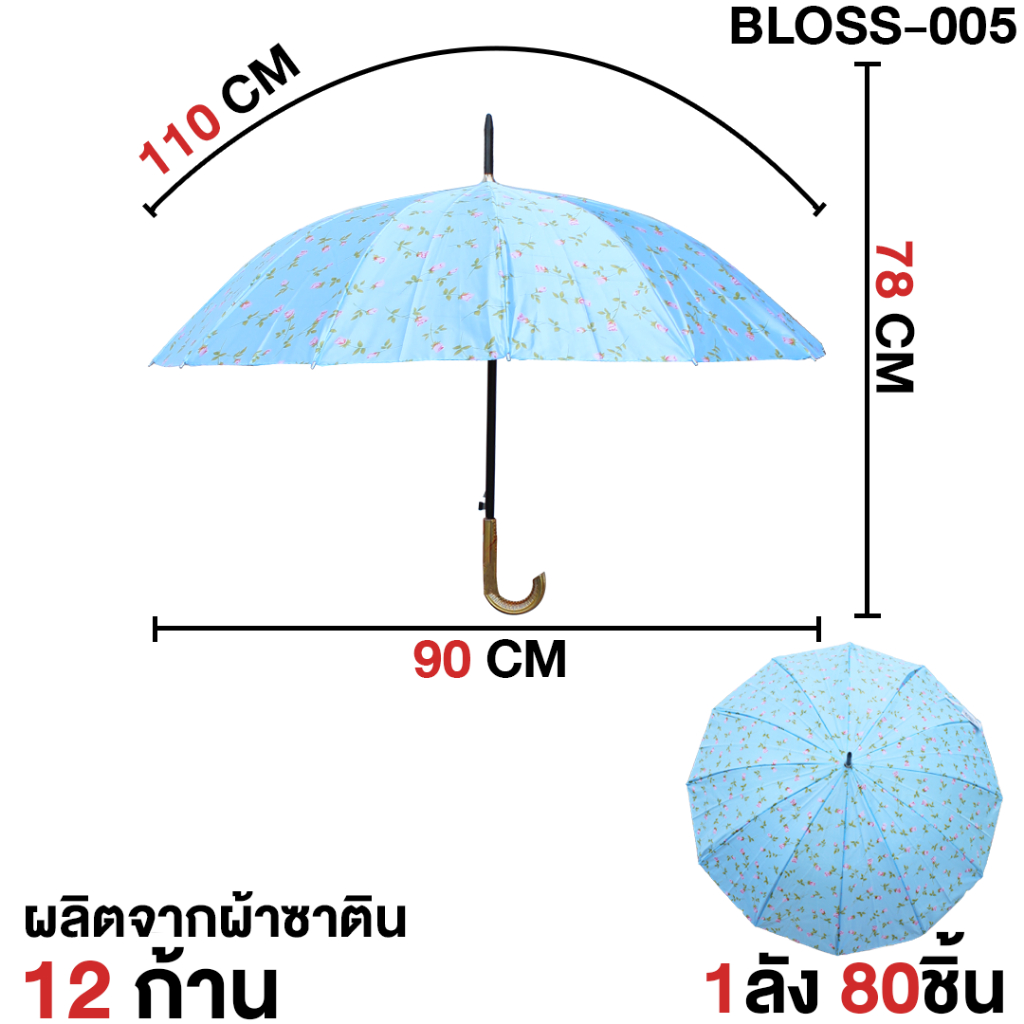 nemoso-ร่ม-ร่มลายดอกไม้-เก๋ๆ-โครงเหล็ก-ผ้าลายดอก-ป้องกันรังสีuv-ร่มกันแดด-ร่มราคาถูก-ร่มกันน้ำ-คละสี-umbrella