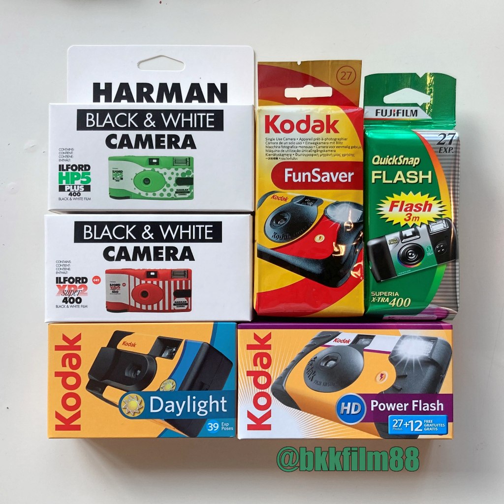 กล้องฟิล์มใช้แล้วทิ้ง Disposable Film Camera 35mm Kodak Fuji Ilford