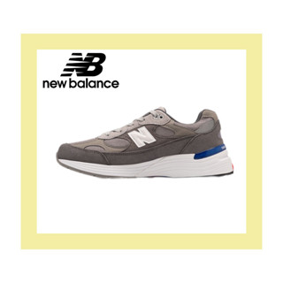 ของแท้ 100% New Balance 992 รองเท้าวิ่งส้นหนา Retro Low Top รองเท้าผ้าใบสีน้ำเงินเทา