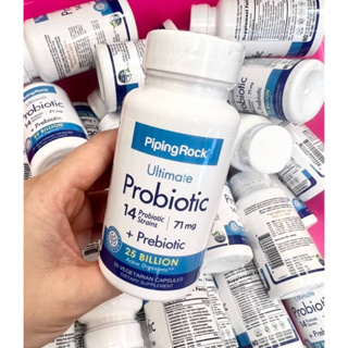 โปรไบโอติก 14 สายพันธุ์ Ultimate Probiotic 14 Strains 71 mg + Prebiotic 25 Billion 50 Capsules - PipingRockzzzzzzzzzzzzz