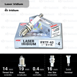 NGK หัวเทียน LASER IRIDIUM ขั้ว IRIDIUM【 IFR7F-4D 】