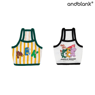 andblank crop top เสื้อสายเดี่ยวสุนัข​ 2 ลายใหม่​  Jungle Resort และ ABK Stripe