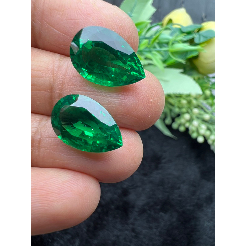 Lab Green Hardness 7 Fine emerald gemstones Shopee Thailand