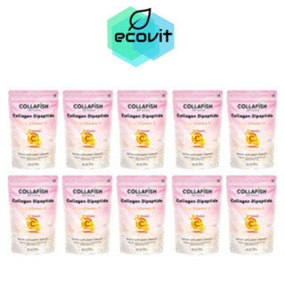 [10 ซอง] COLLAFISH Collagen Dipeptide Plus Vitamin C คอลลาฟิช คอลลาเจน ไดเปปไทด์พลัส วิตามินซี [120 g.]