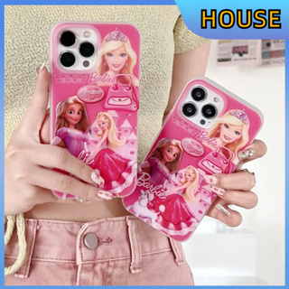 💲คูปองเคลม💲 case for iphone 11 12 ตุ๊กตาบาร์บี้ เคส 14 13 12 11 pro max ซิลิโคนเหลวป้องกันการตกหล่น